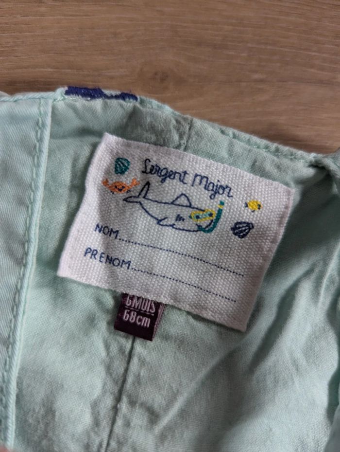 Salopette short Sergent Major 6 mois - photo numéro 2