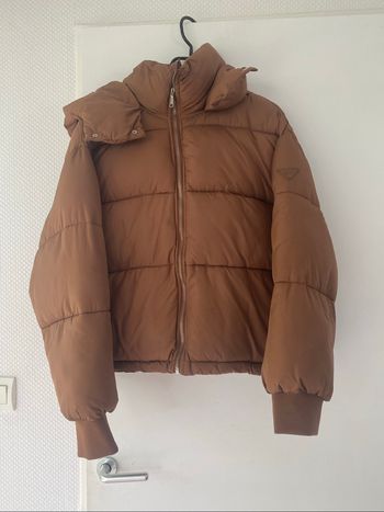 Doudoune à capuche marron