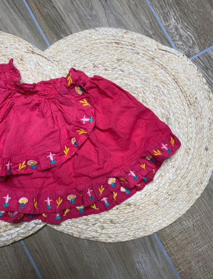 Jupe rose fuchsia brodée à volants – 2 ans – Sergent Major - photo numéro 3