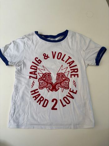 TEE shirt manches courtes blanc zadig et voltaire 10ans