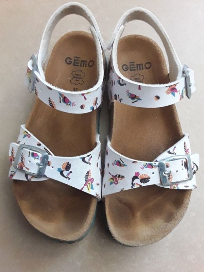 Sandales blanches fille 32 GEMO TBE