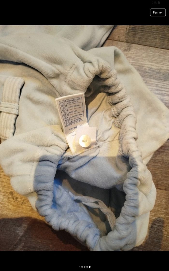 Pyjama 2 pièces bleu et blanc - photo numéro 10