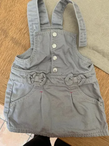 Robe grise salopette 6mois