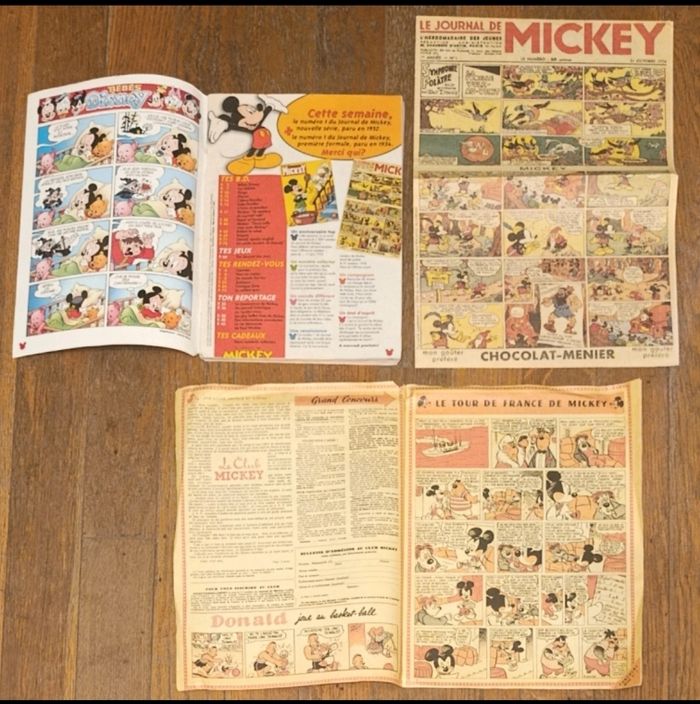 Lot journal de mickey spécial anniversaire N°2500 + 2 facs similés vintage - photo numéro 2