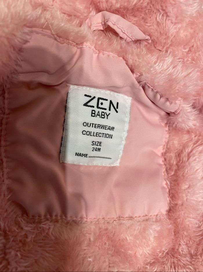 Veste Polaire Doudoune Rose fille taille 24 mois ZEN baby - photo numéro 5