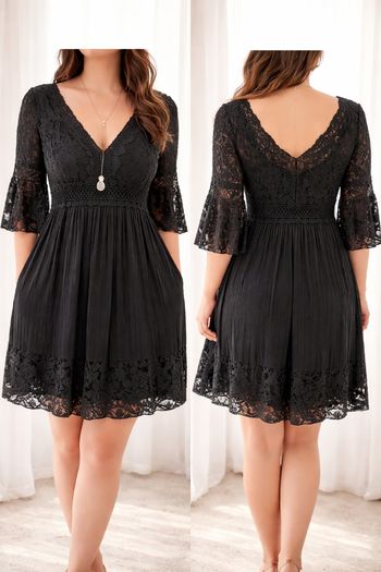 Robe bohème chic noire