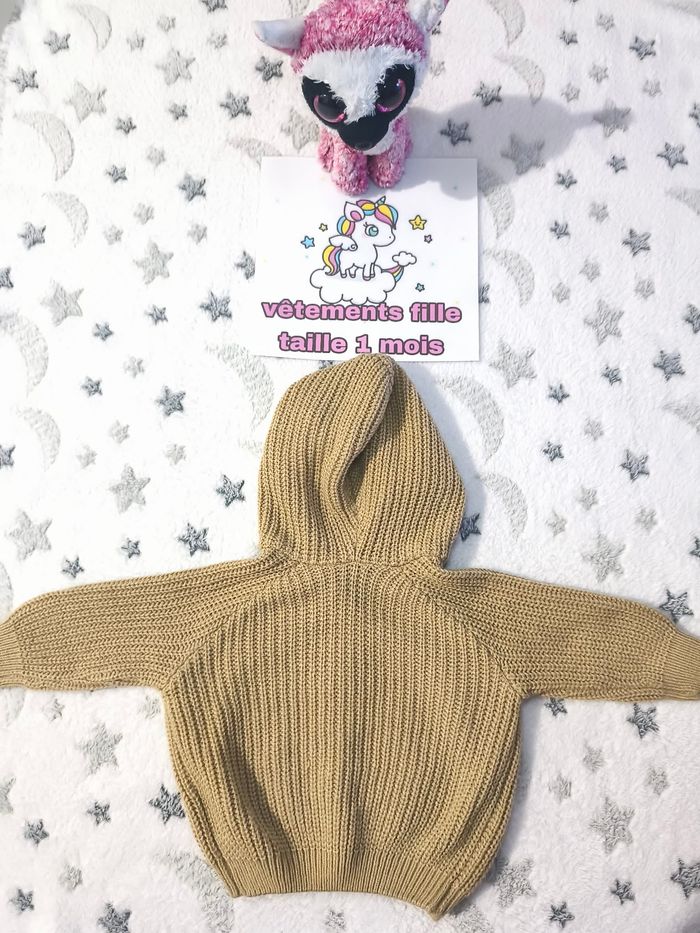 Gilet mixte Cozy Cub - 1 mois - marron - très bon état - photo numéro 4