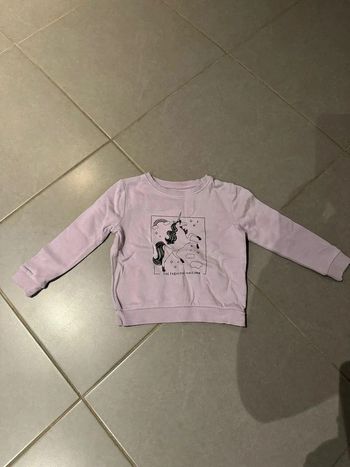 Pull / Sweat - Kiabi - Licorne / The fabulous unicorn - Violet - 4 ans