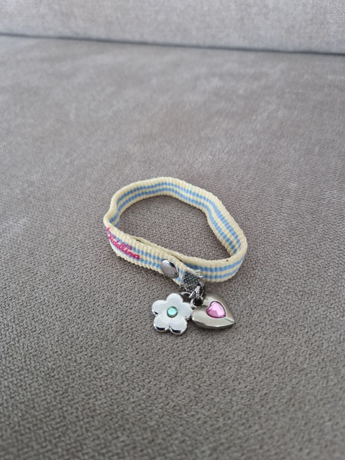 Bracelet Diddlina couleur jaune à rayures bleu - photo numéro 3