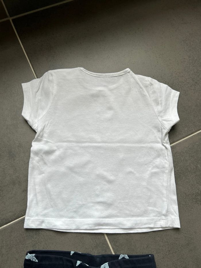 Ensemble lot t-shirt manches courtes lapin et short motif étoiles léger neuf Kiabi bébé garçon - photo numéro 9