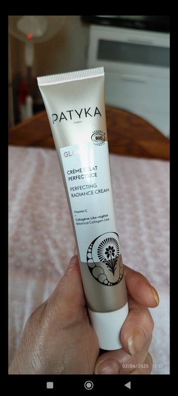 Patyka Glow Crème Éclat Perfectrice Bio, Vitamine C + Collagène Like Vegetal 40 ml