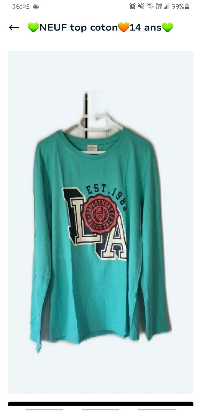 🎈NEUF top TAO🎈14 ans🎈