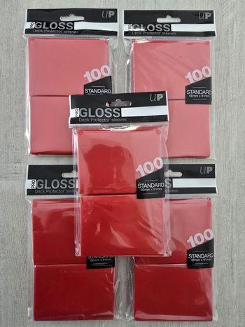 Lot de 500 sleeves Ultra Pro Deck Protector Gloss Rouge