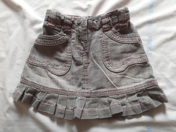 Jupe en jean grise avec poches forme coeur