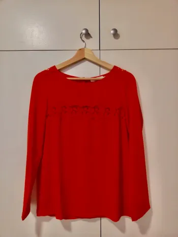 Blouse rouge orangée Lynn Adler