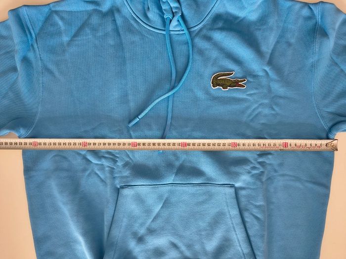 🐊 Sweatshirt Lacoste à capuche molleton Loose Fit bleu ciel - photo numéro 7