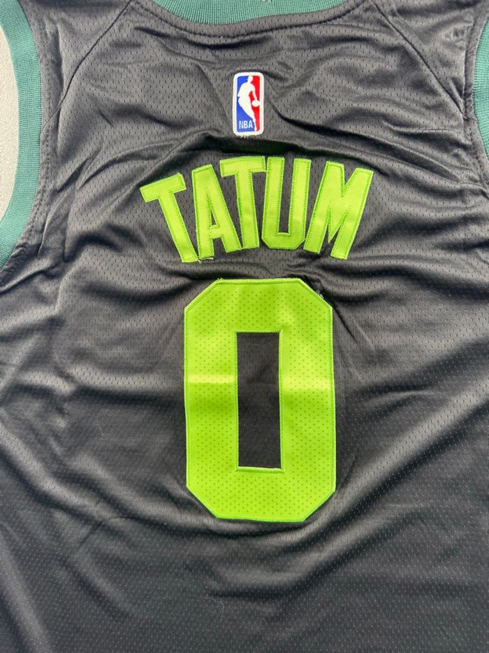 Maillot NBA Boston Celtics Jayson Tatum #0 – City Edition Noir/Vert – Taille L – Neuf avec étiquettes - photo numéro 5