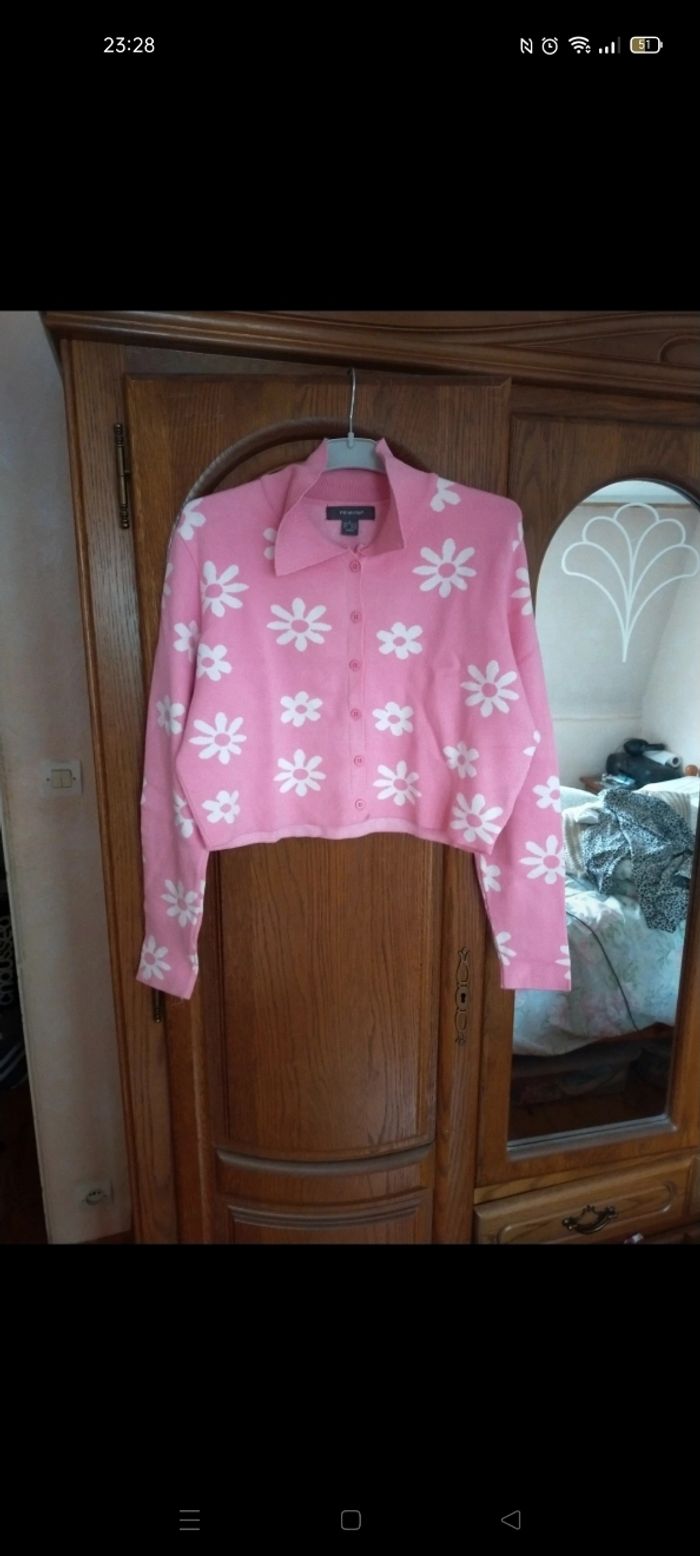 Gilet court marguerite