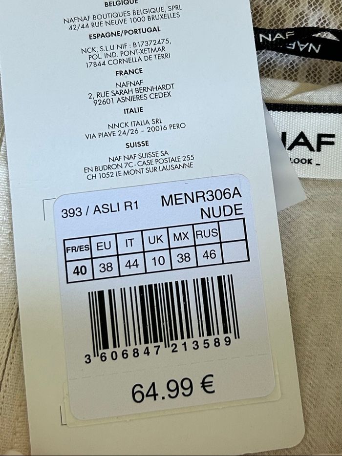 Robe crème neuve sans manches Naf Naf taille 40 (valeur 65€) - photo numéro 9