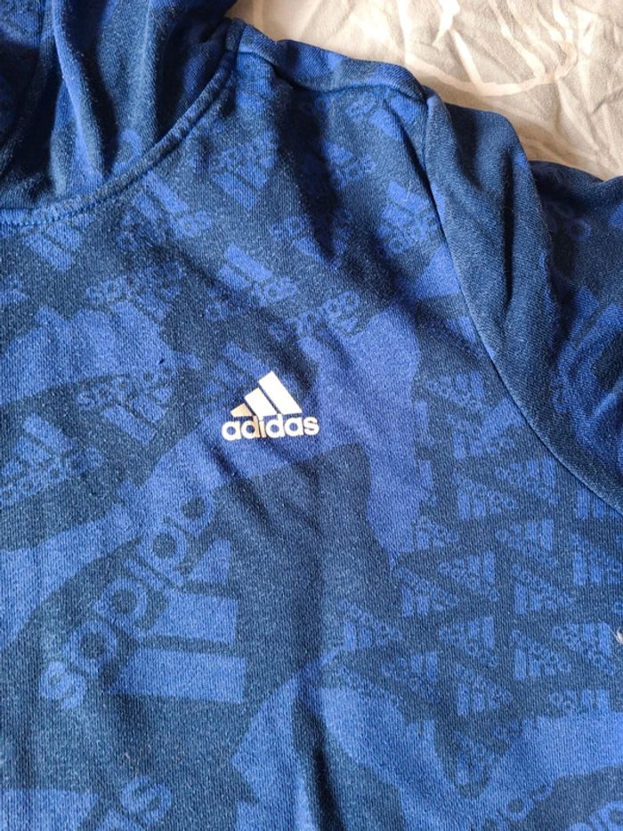 Sweat à capuche Adidas mixte 12 ans - photo numéro 2