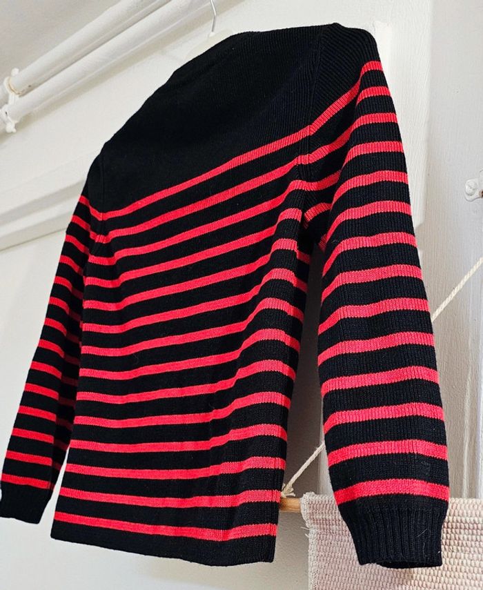 Pull Marinière Laine Saint James Taille 8 ans - photo numéro 5