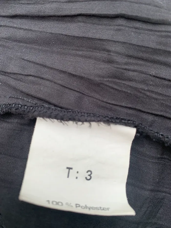 Veste Machin chose taille 42 noir effet froissé épaulettes - photo numéro 12