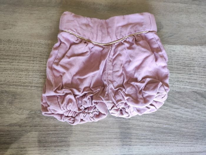 Short velours fille 1 mois