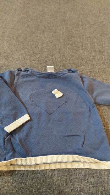Pull marine et gris 12mois
