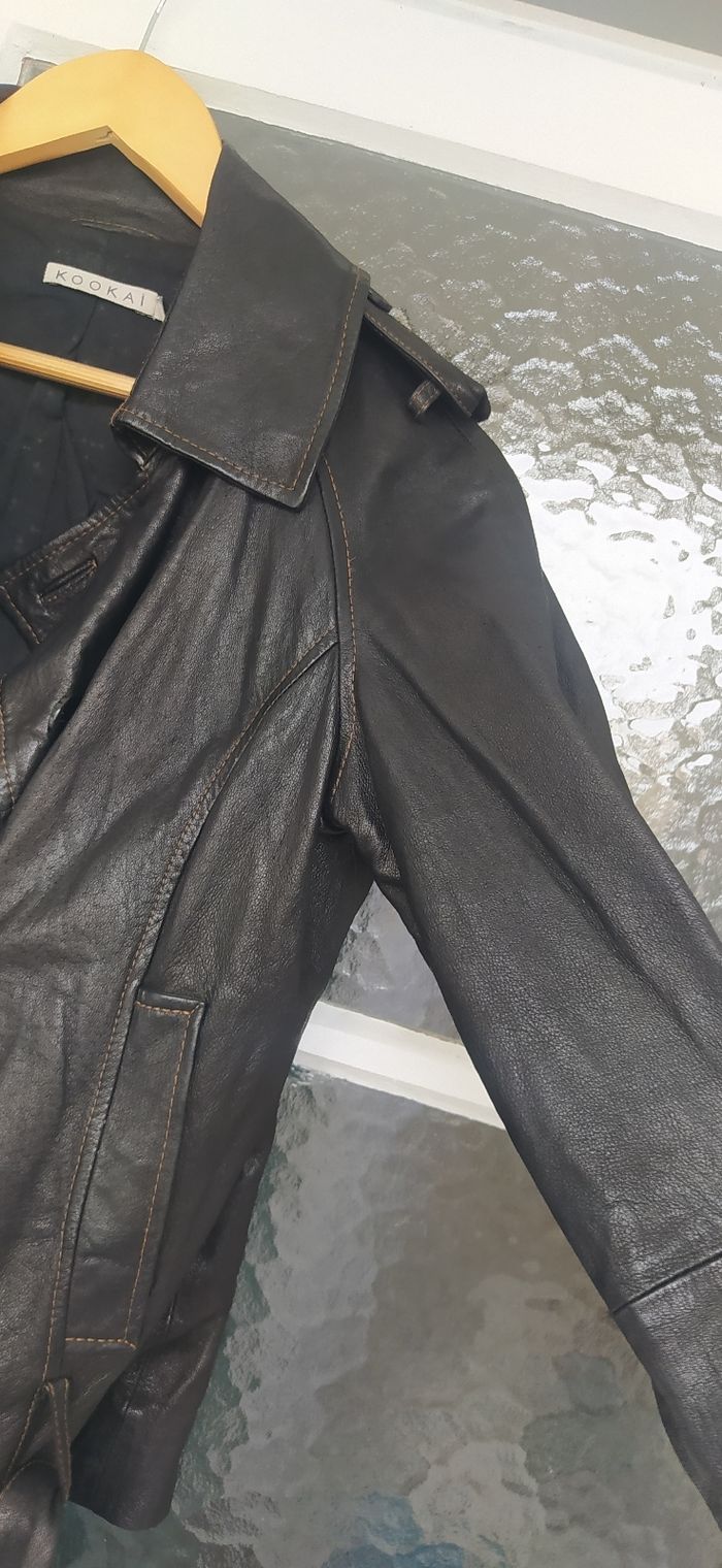 Veste en cuire vintage - photo numéro 4