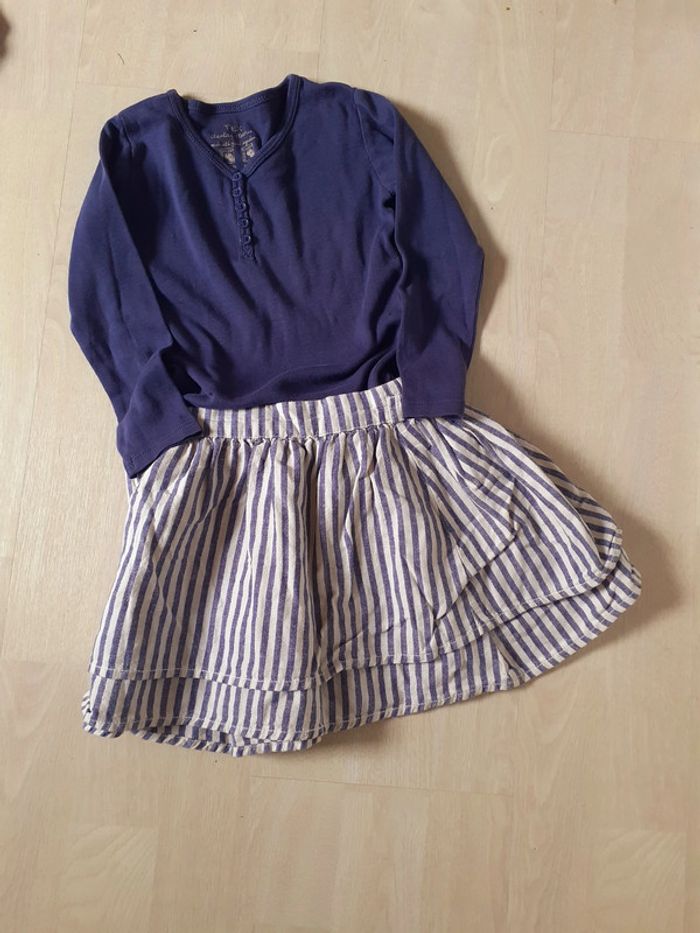 Jupe et tee-shirt 3 ans