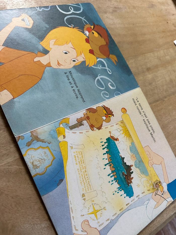 Nathan - Livre album carton cartonné ancien Merlin l’enchanteur Walt Disney Thorbel - photo numéro 5