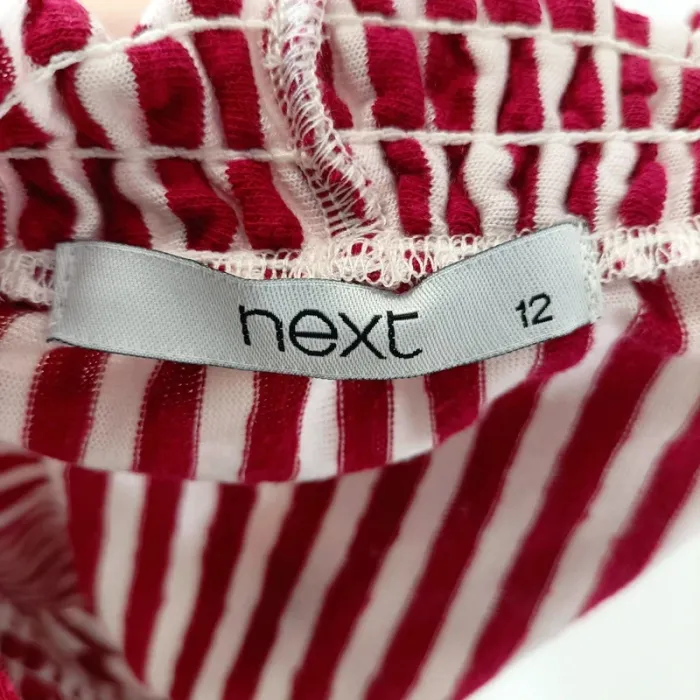 Top d'été rayé rouge et blanc à fines bretelles – Next T.12 A1023 - photo numéro 10