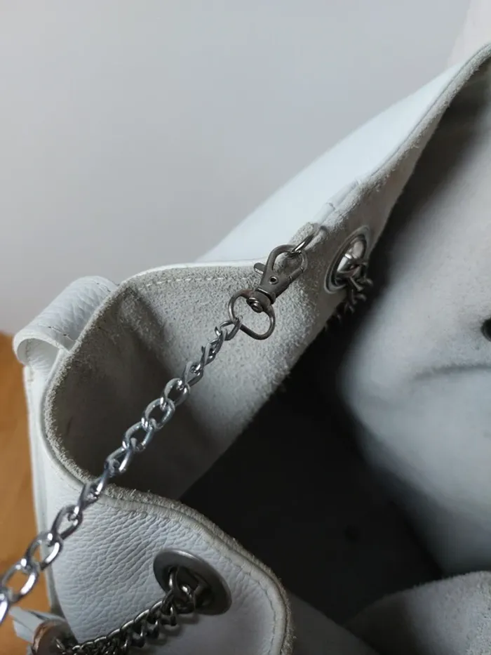 Magnifique sac en cuir blanc - photo numéro 9