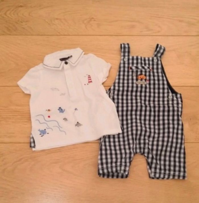 Salopette + t-shirt Sergent Major 9 mois