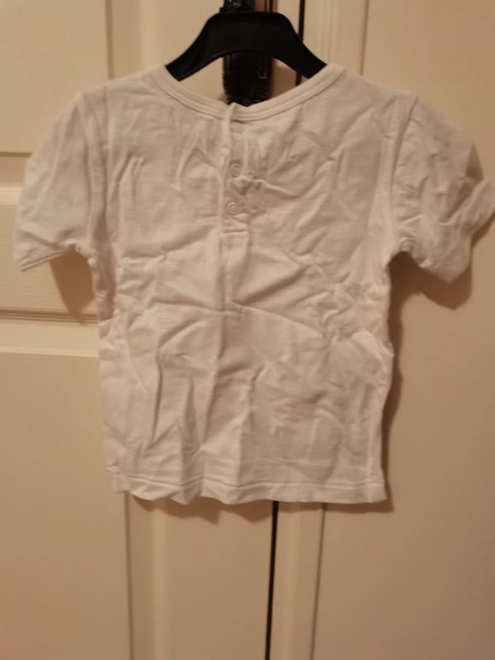 T-shirt manches courtes blancs avec motif - photo numéro 2