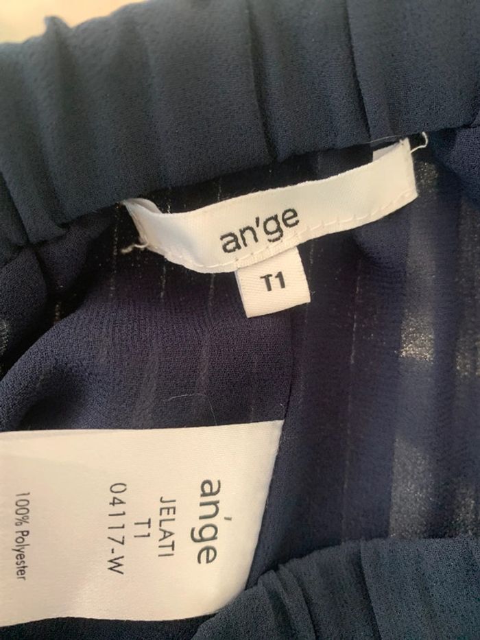 Jupe longue Ange plissée bleu marine taille 36 - photo numéro 6
