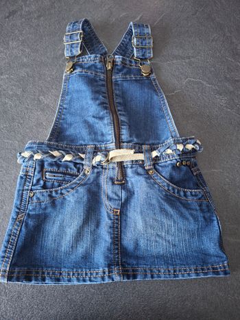 Salopette jupe en jeans