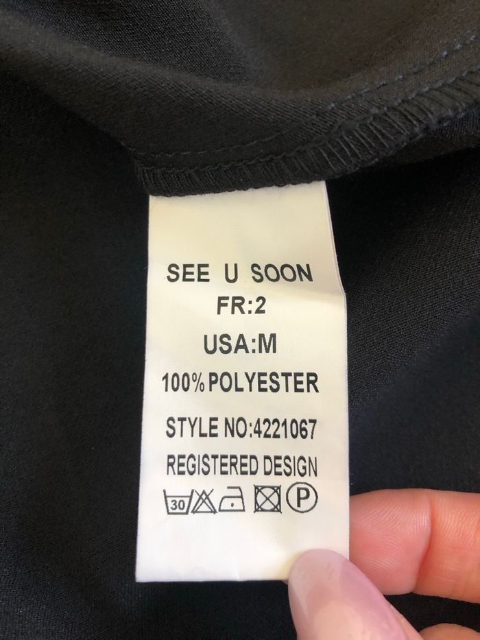 Robe noire neuve à manches courtes See U Soon taille 2 - photo numéro 10