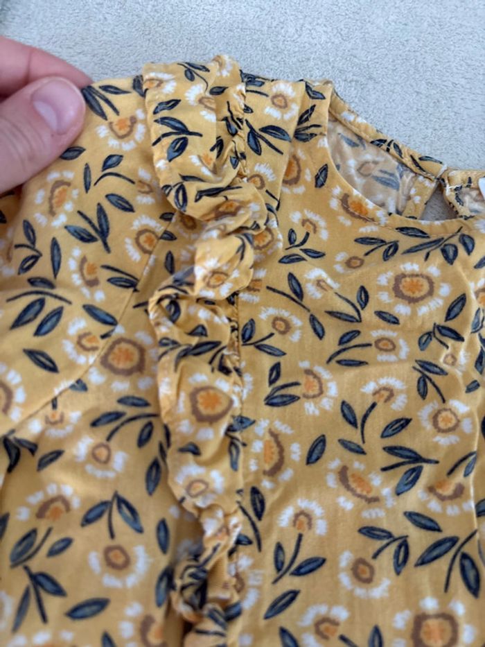 Robe manches longues 3/4 fleurie 6-7 ans - photo numéro 4