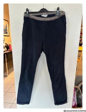 Pantalon ajusté bleu marine - Chloé Stora