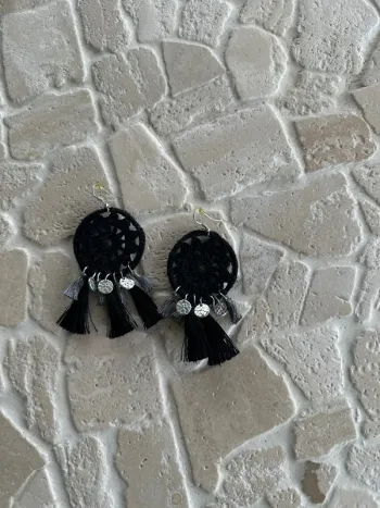 Boucles d’oreilles en macramé