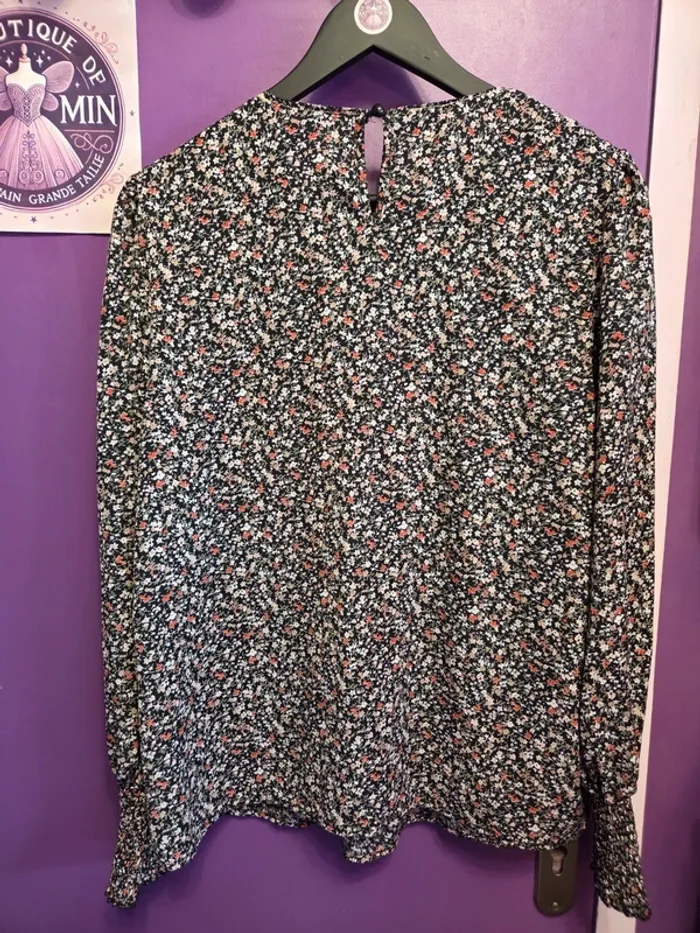 Blouse manches longues fleurie T42 - photo numéro 4