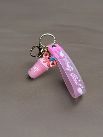 Porte clés glace rose