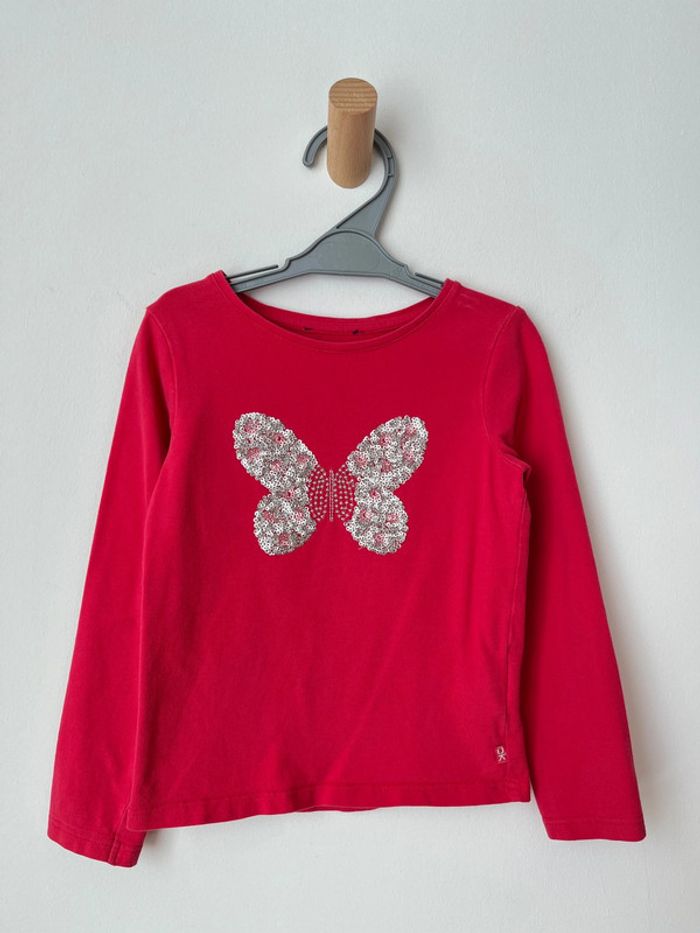 LOT de 3 T-shirts à manches longues stretch - Okaïdi fille 3 ans - photo numéro 2