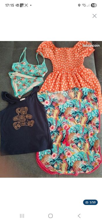 Lot vêtements  fille été 8 ans