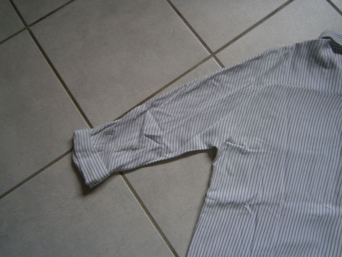 Chemisier ML blanc rayé violet PROMOD Taille 40 - photo numéro 10