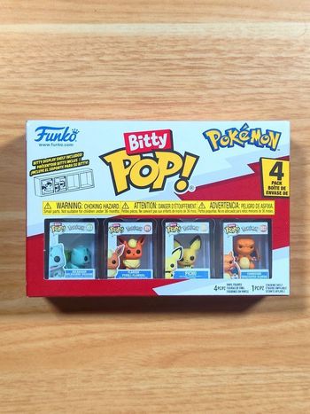 Boîte Funko Bitty Pop! Pokémon - 4 Figurines + Présentoir