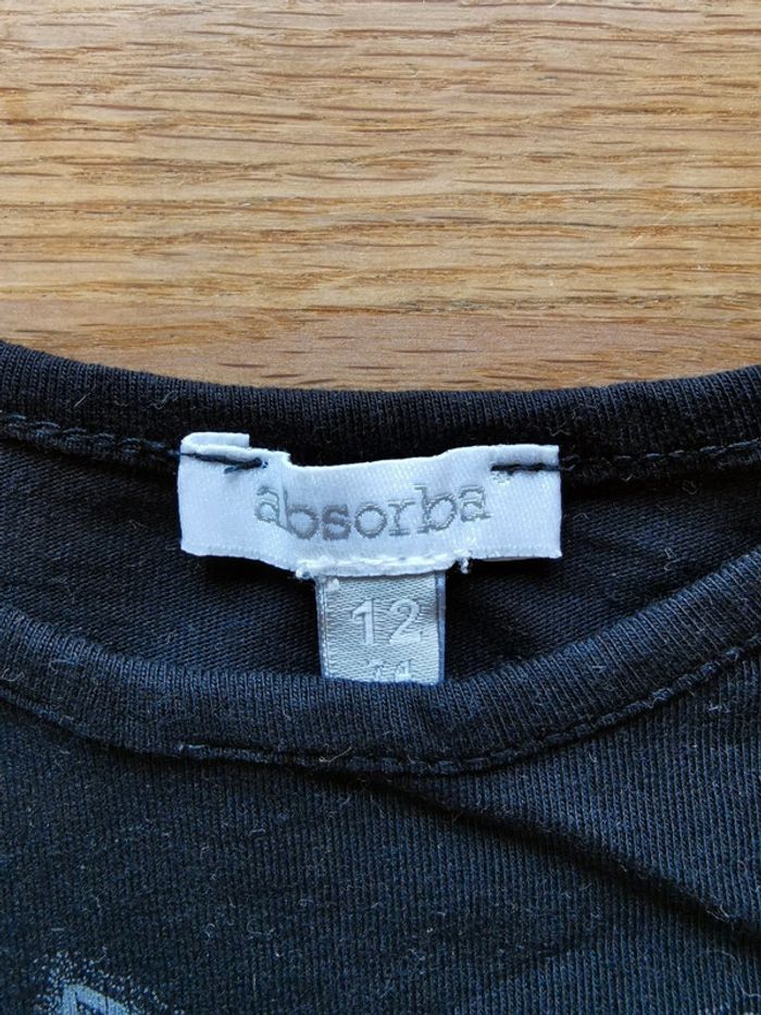 Lot 2 t shirts fille Absorba blanc/noir 100% coton - photo numéro 10