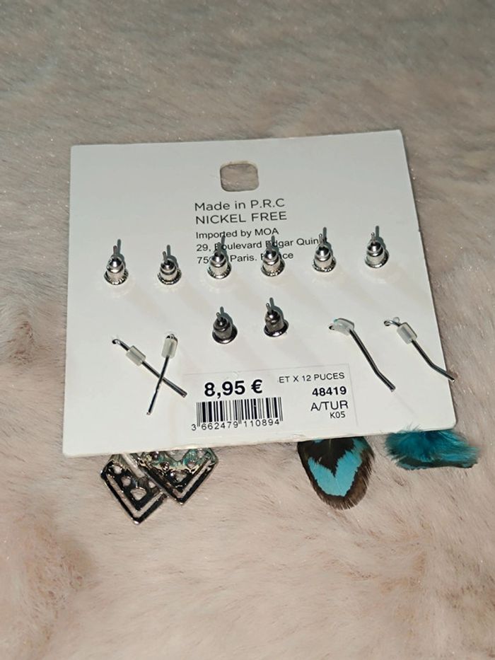 Lot 6 paires de boucles d'oreilles ⭐ Neuf-Moa - photo numéro 2