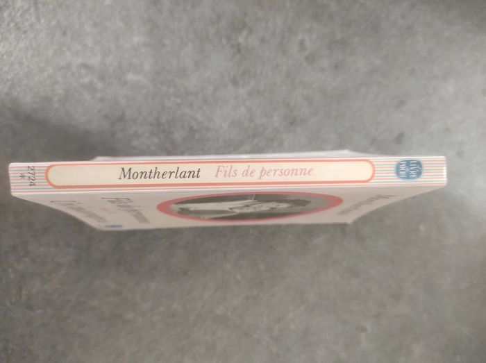 Fils de personne suivi de Un incompris Montherlant Livre de Poche 1970 - photo numéro 2